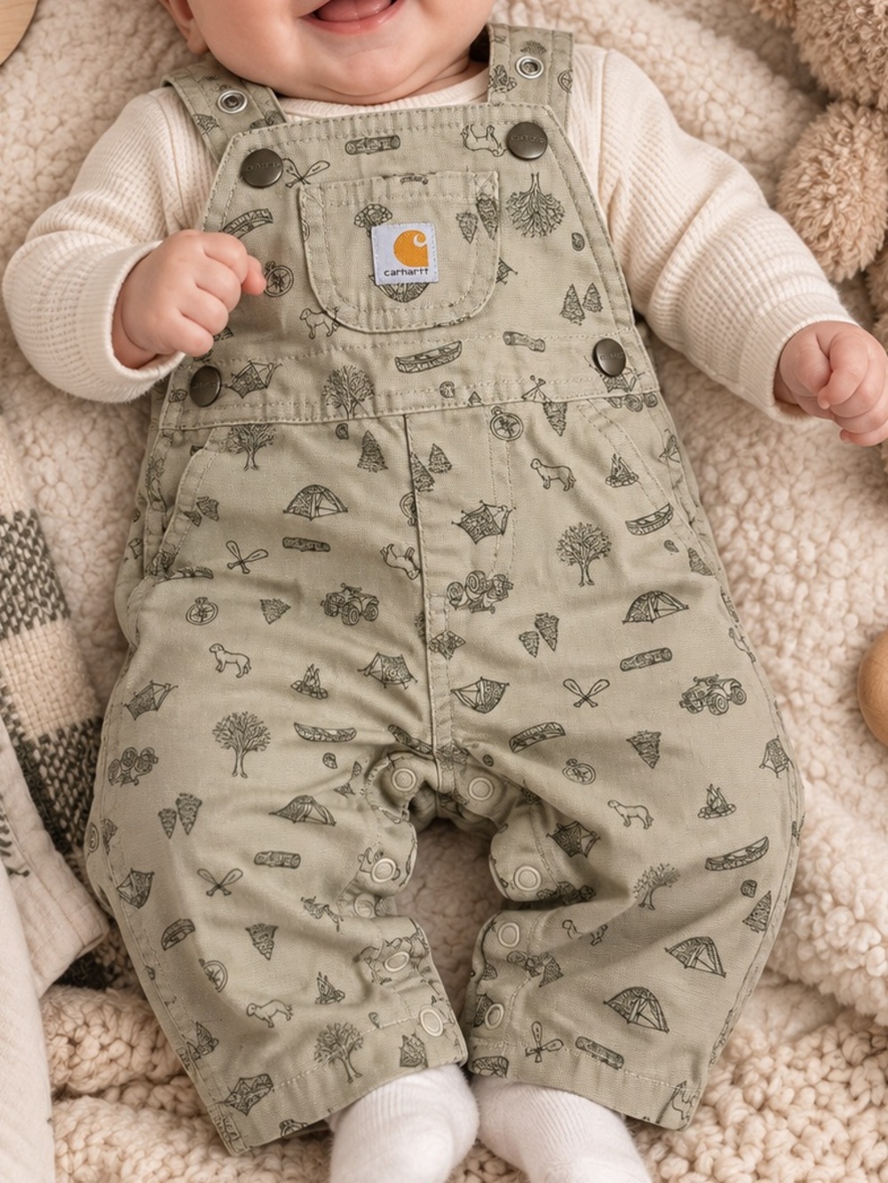 Carhartt Baby 3M Outdoor Camping Print Overalls